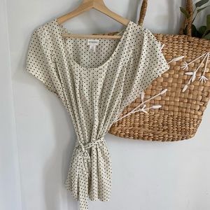 Cute Polka Dot Maternity Blouse Size Medium